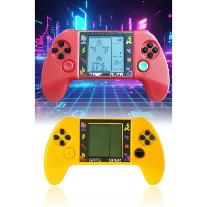 BUĞZ Taşınabilir Tetris Oyun Konsolu Renkli Retro Oyun Aleti Çocuklar İçin Eğlenceli Mini Konsol