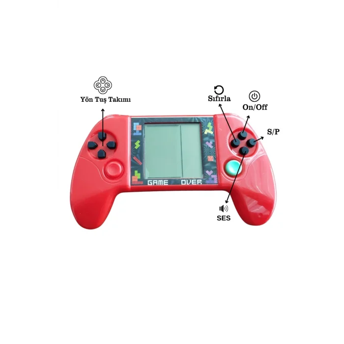 BUĞZ Taşınabilir Tetris Oyun Konsolu Renkli Retro Oyun Aleti Çocuklar İçin Eğlenceli Mini Konsol