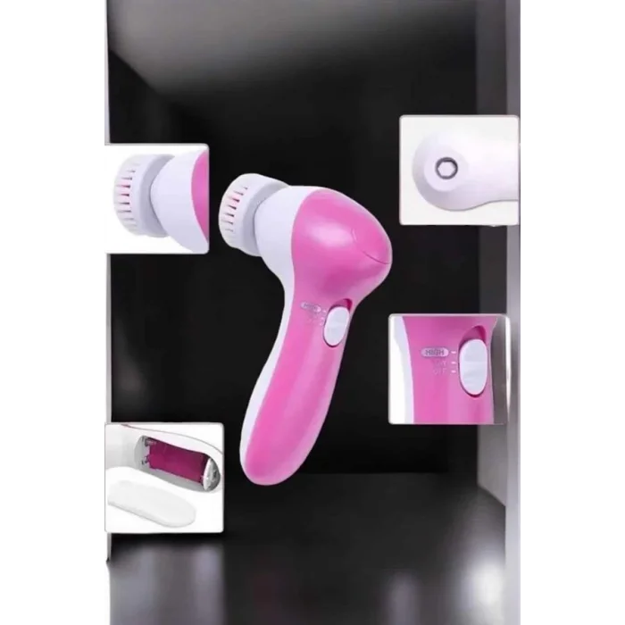  Taşınabilir Yüz Temizleme Cihazı Masaj, Peeling, Temizlik 5 Başlıklı