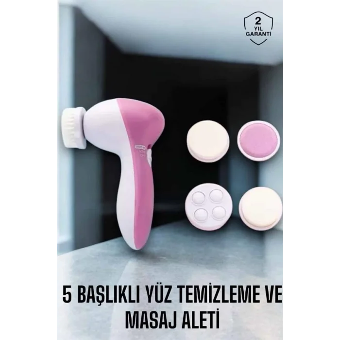 BUĞZ Taşınabilir Yüz Temizleme Cihazı Masaj, Peeling, Temizlik 5 Başlıklı