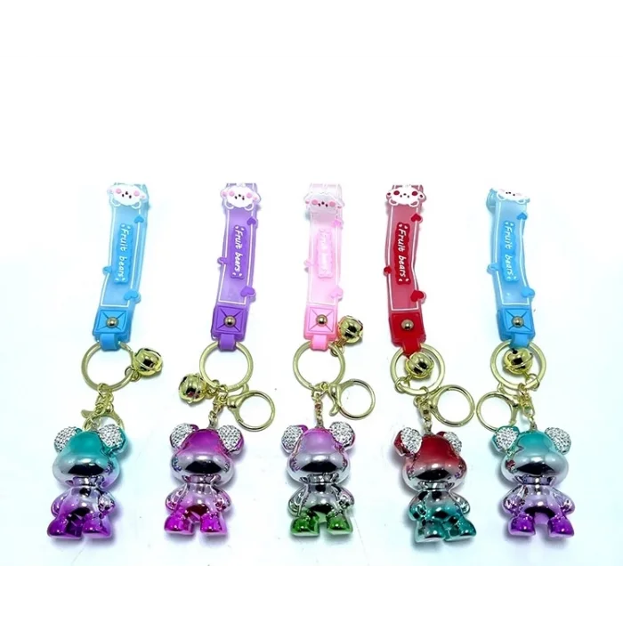 BUĞZ Taşlı Ayıcık Silikon Anahtarlık Alk1703