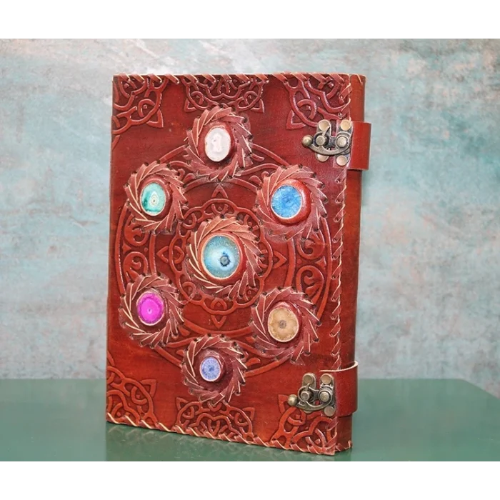 BUĞZ Taşlı Deri Defter Model 12