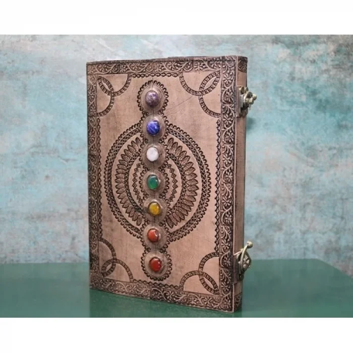  Taşlı Deri Defter Model 13