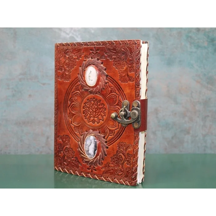 BUĞZ Taşlı Deri Defter Model 2