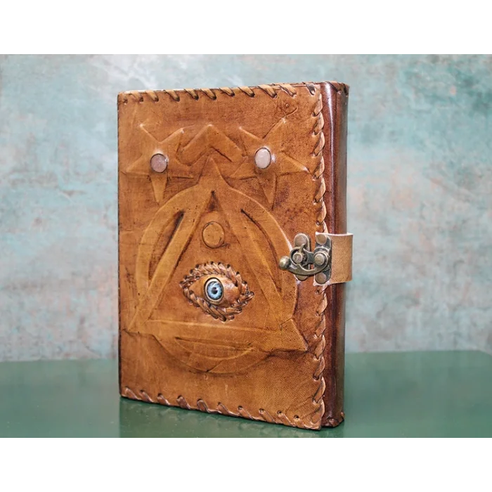 BUĞZ Taşlı Deri Defter Model 4