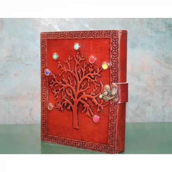  Taşlı Deri Defter Model 5