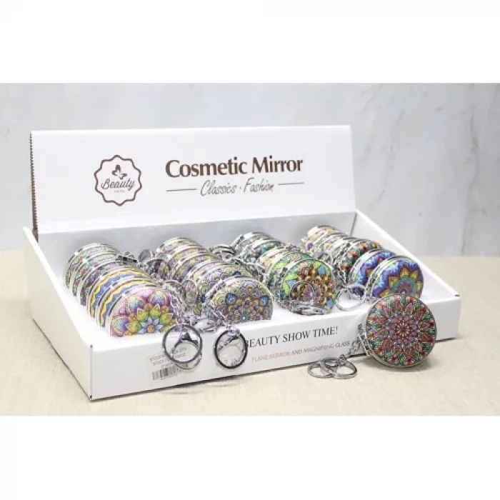  Taşlı El Aynası Anahtarlık Model 6