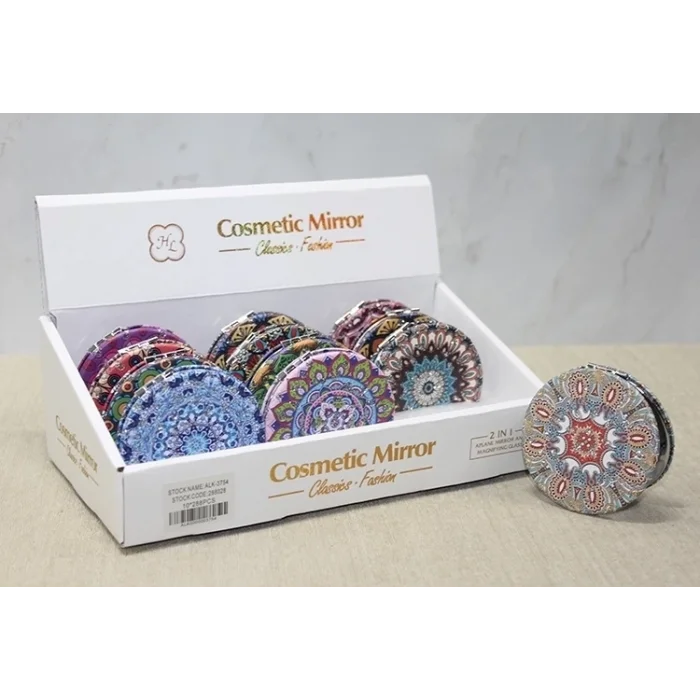 BUĞZ Taşlı El Aynası Yuvarlak İnce Alk3754