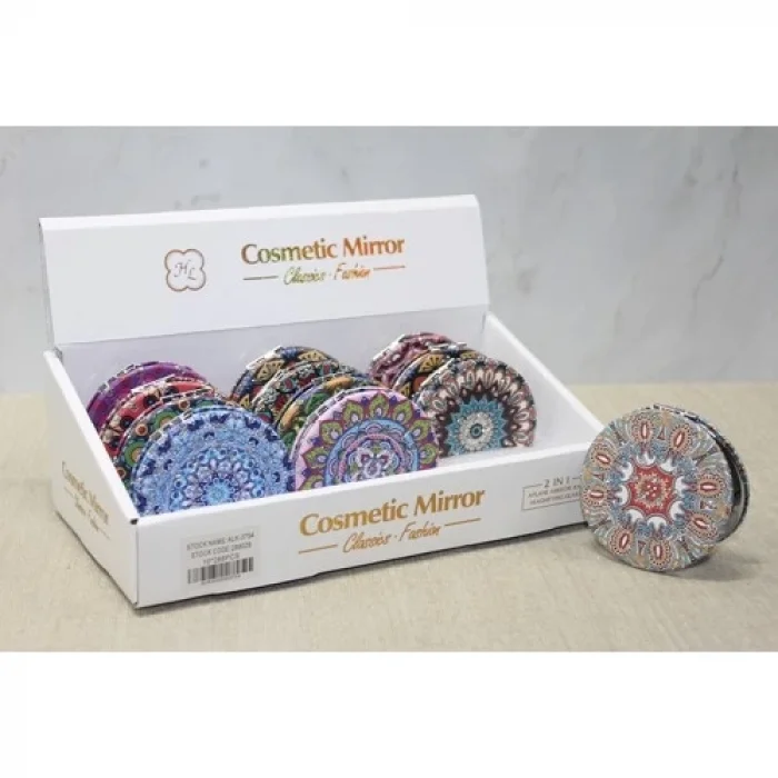  Taşlı El Aynası Yuvarlak İnce Model 3