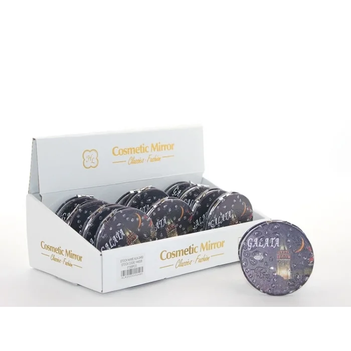 BUĞZ Taşlı İstanbul Tasarımı El Aynası İnce Alk2480