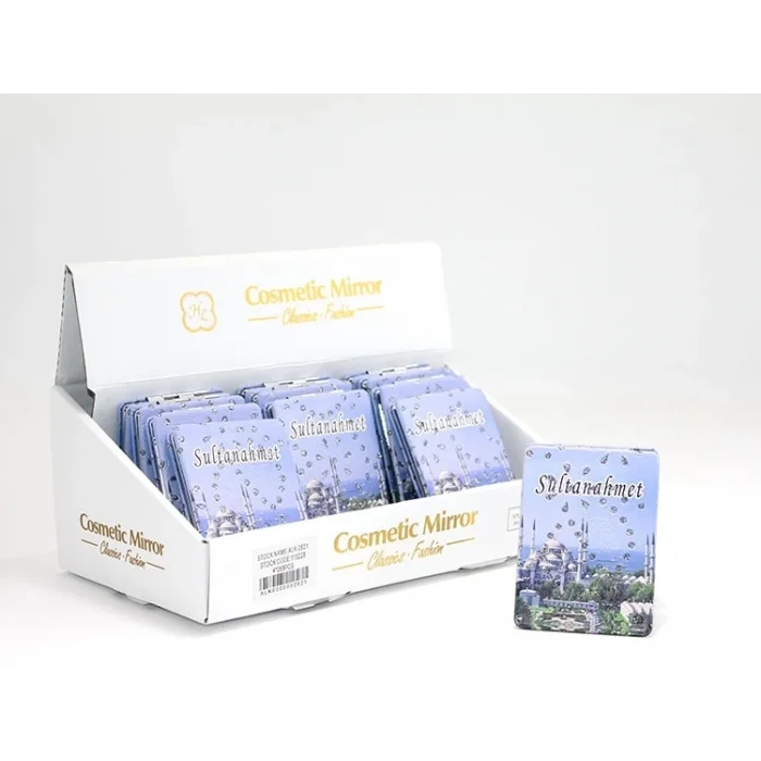 BUĞZ Taşlı İstanbul Tasarımı El Aynası İnce Alk2621