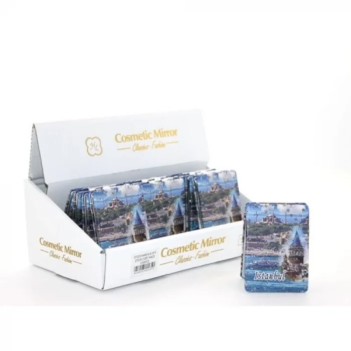  Taşlı İstanbul Tasarımı El Aynası İnce Model 10