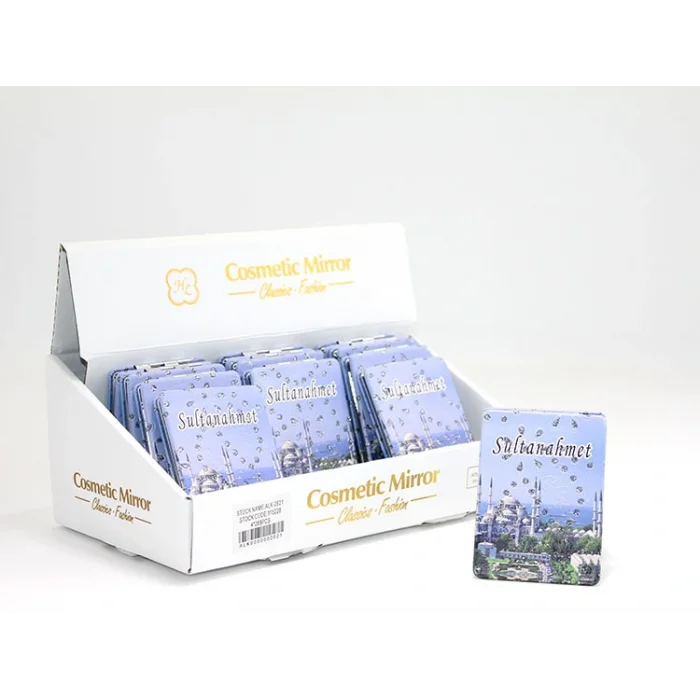 BUĞZ Taşlı İstanbul Tasarımı El Aynası İnce Model 14