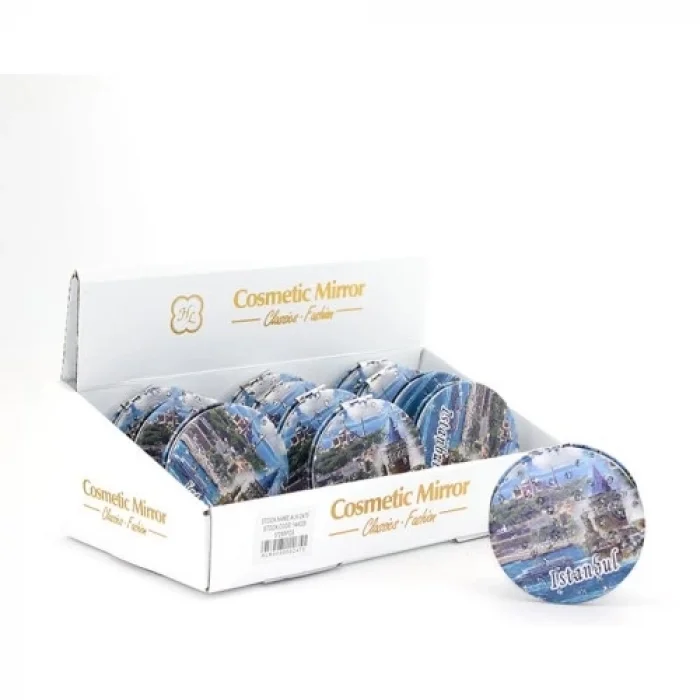  Taşlı İstanbul Tasarımı El Aynası İnce Model 19