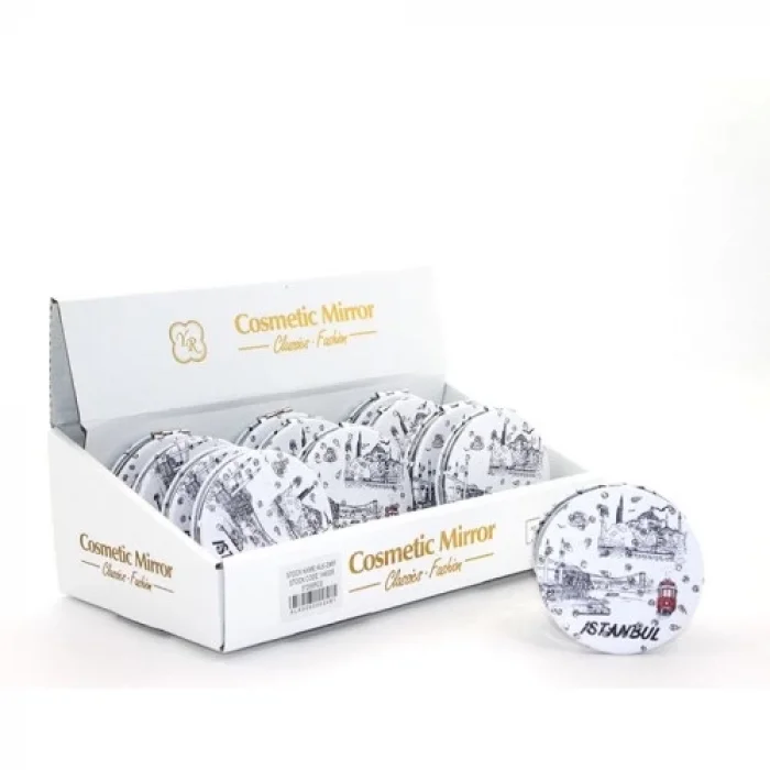  Taşlı İstanbul Tasarımı El Aynası İnce Model 23