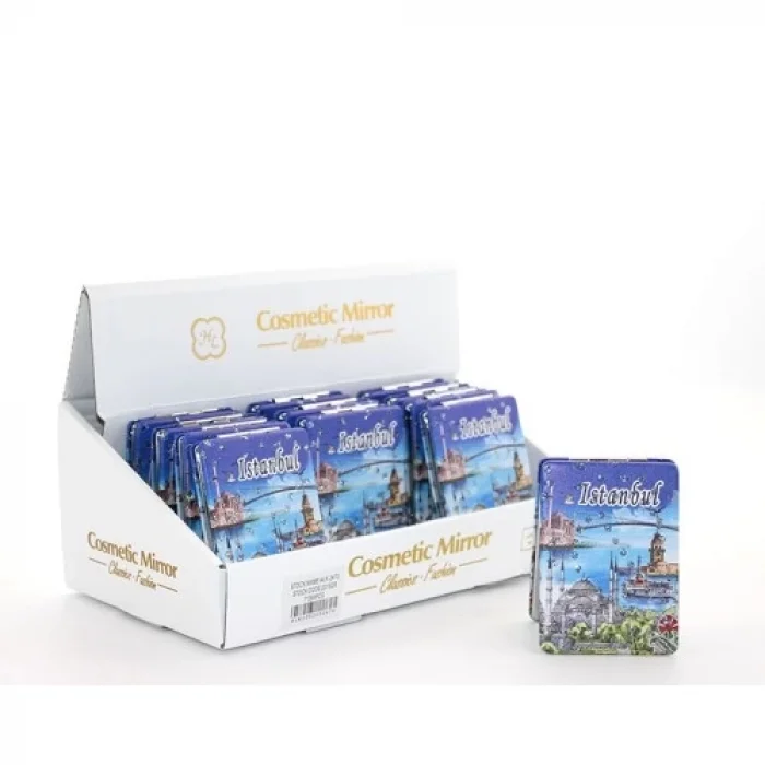  Taşlı İstanbul Tasarımı El Aynası İnce Model 25
