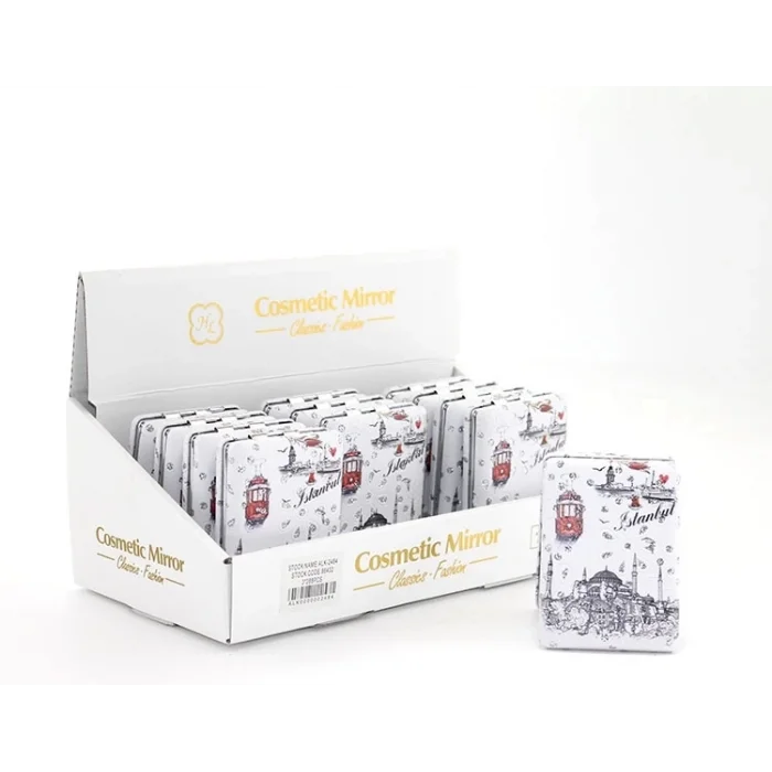 BUĞZ Taşlı İstanbul Tasarımı El Aynası Kalın Alk2484