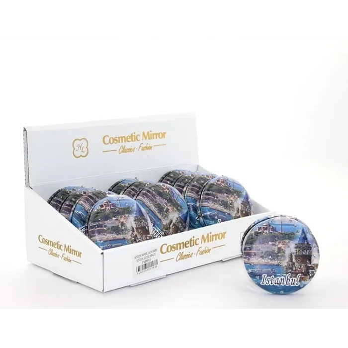 BUĞZ Taşlı İstanbul Tasarımı El Aynası Kalın Alk2488