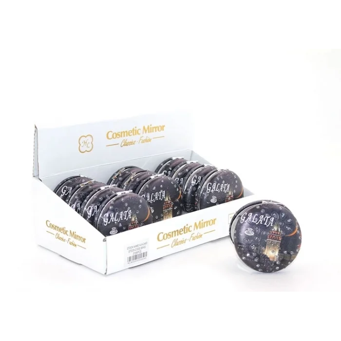 BUĞZ Taşlı İstanbul Tasarımı El Aynası Kalın Alk2493