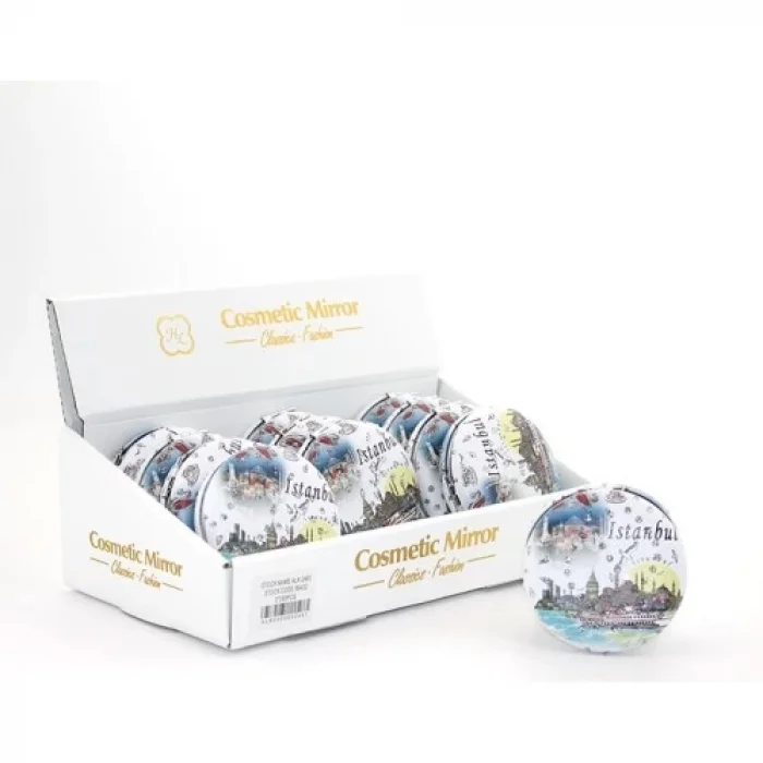  Taşlı İstanbul Tasarımı El Aynası Kalın Model 4
