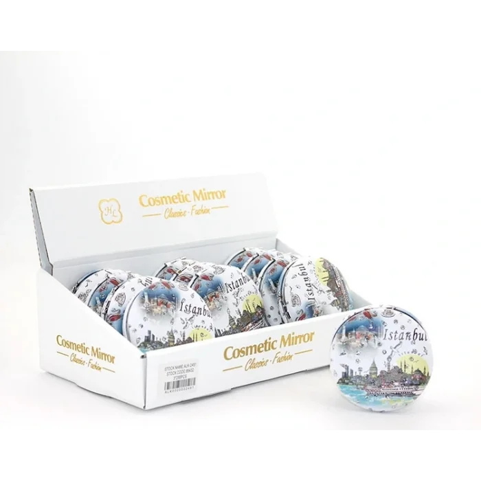 BUĞZ Taşlı İstanbul Tasarımı El Aynası Kalın Model 4