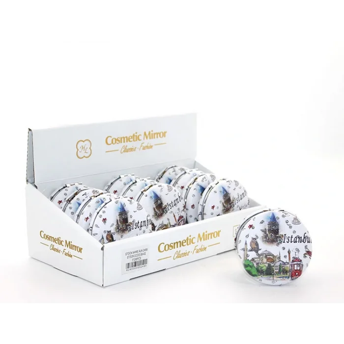 BUĞZ Taşlı İstanbul Tasarımı El Aynası Kalın Model 8