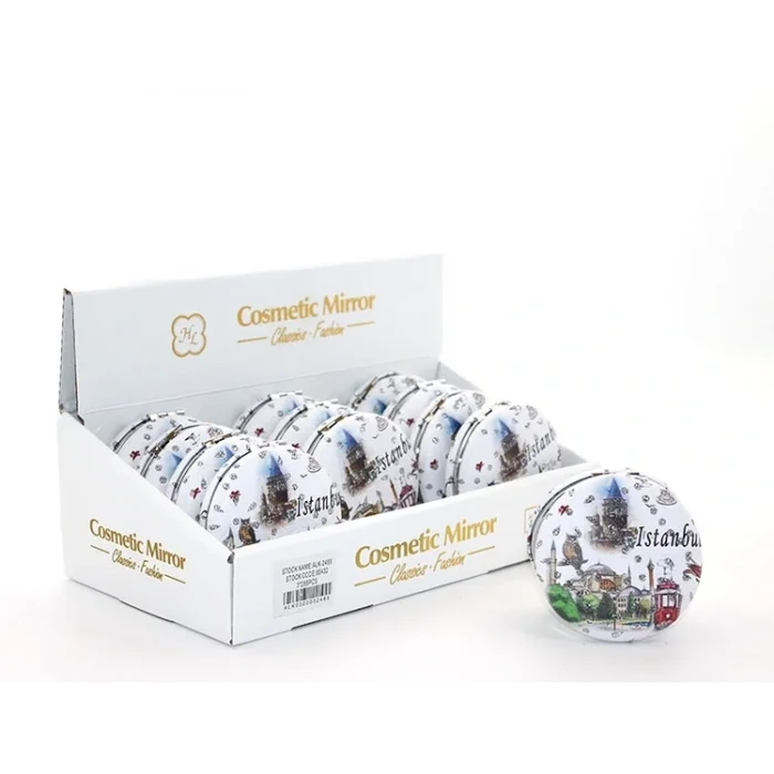 BUĞZ Taşlı İstanbul Tasarımı El Aynası Kalın Model 8