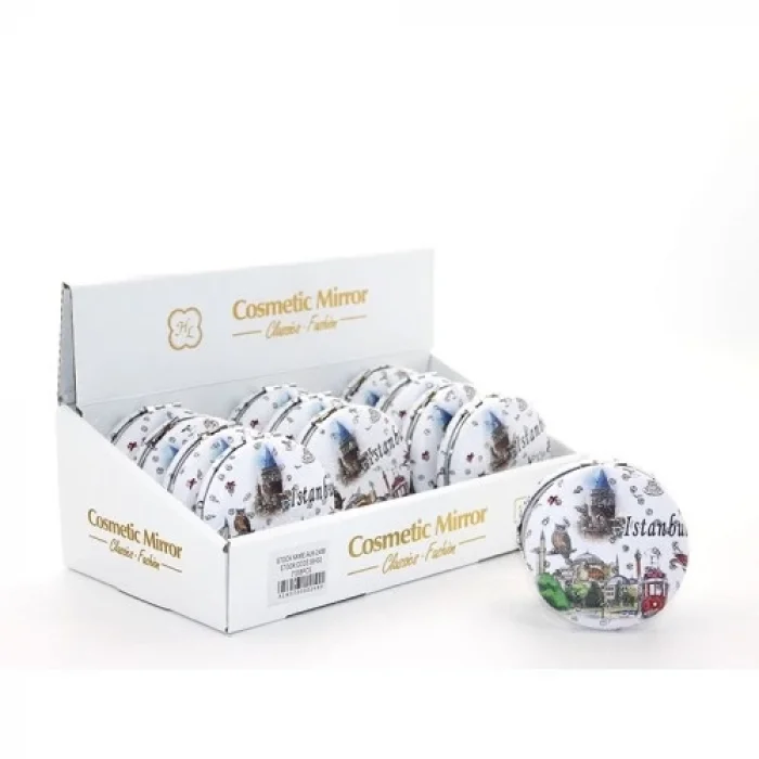 Taşlı İstanbul Tasarımı El Aynası Kalın Model 8