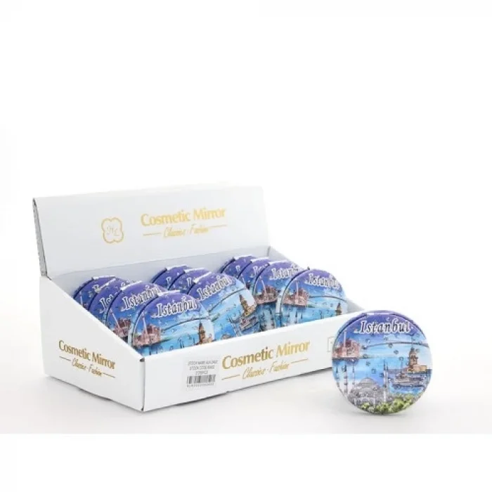  Taşlı İstanbul Tasarımı El Aynası Kalın Model 9
