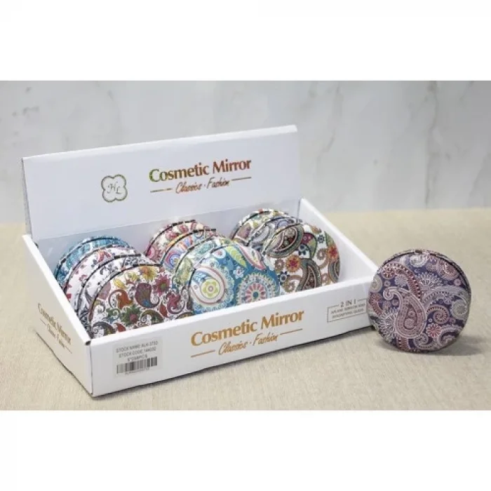  Taşlı Yuvarlak El Aynası Kalın Model 2