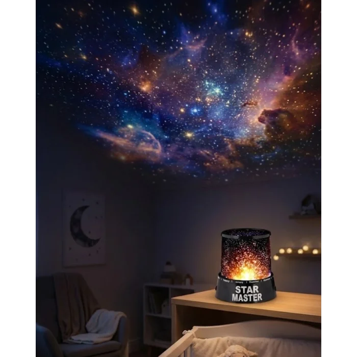 BUĞZ Tavana Yıldız Yansıtan Projeksiyon Gece Lambası USB Çalışan