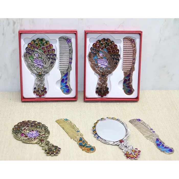 BUĞZ Tavuskuşu Ayna Ve Tarak Seti Küçük Boy Alk4987