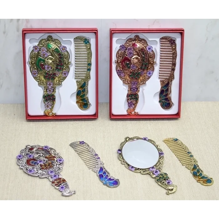 BUĞZ Tavuskuşu Ayna Ve Tarak Seti Küçük Boy Alk4988