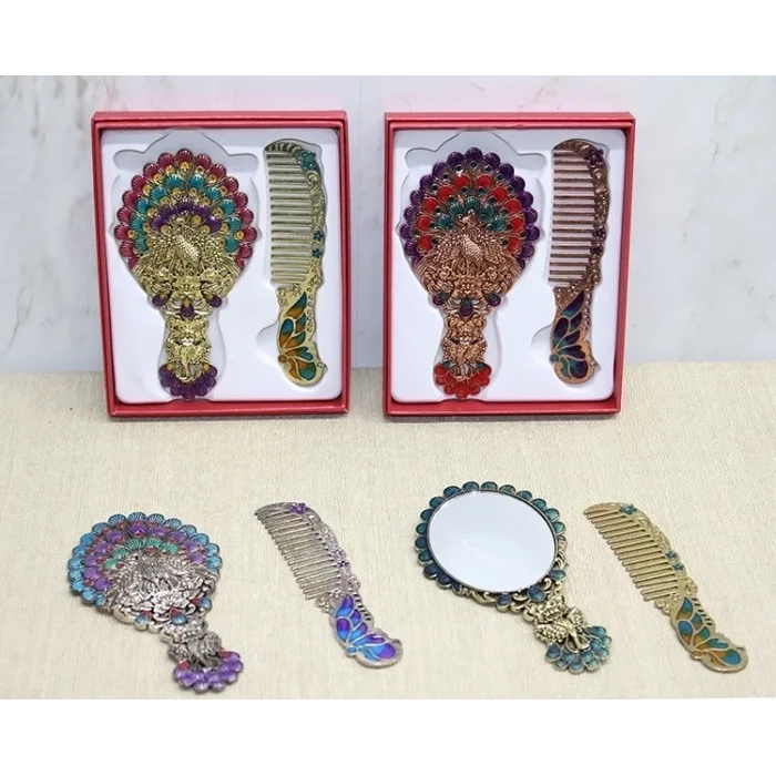 BUĞZ Tavuskuşu Ayna Ve Tarak Seti Küçük Boy Alk4990