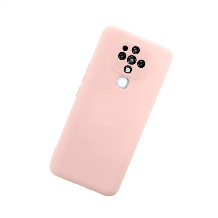 BUĞZ Tecno Camon 16 Kılıf Nano İçi Kadife Silikon - Pudra