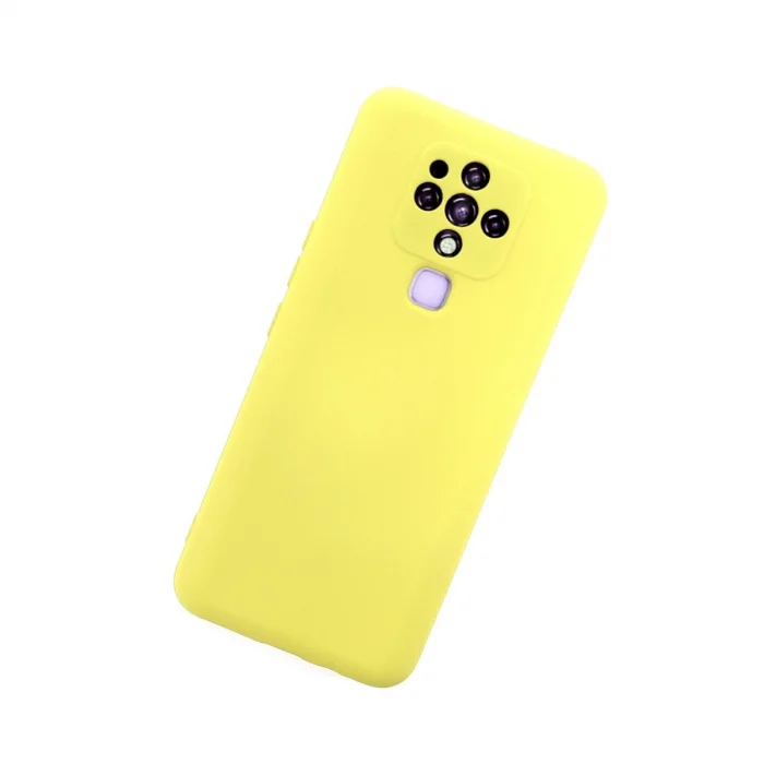 BUĞZ Tecno Camon 16 Kılıf Nano İçi Kadife Silikon - Sarı