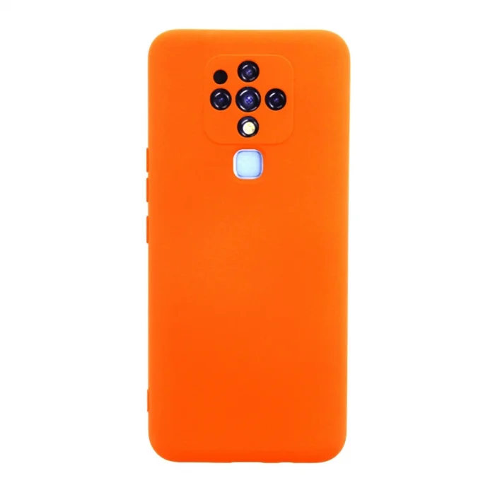 BUĞZ Tecno Camon 16 Kılıf Nano İçi Kadife Silikon - Turuncu