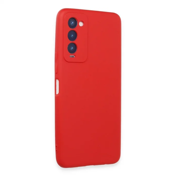 BUĞZ Tecno Camon 18 Kılıf First Silikon - Kırmızı