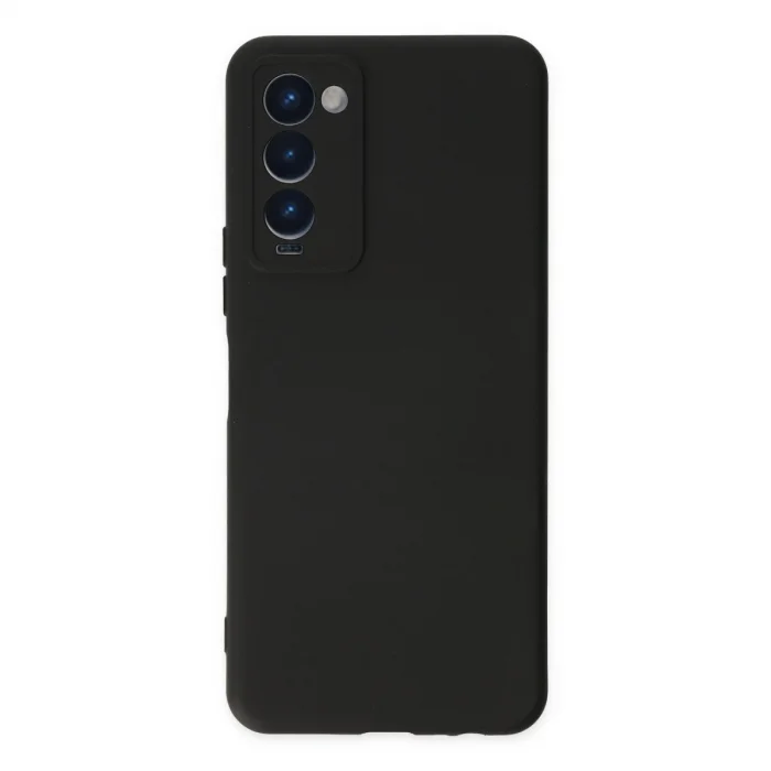 BUĞZ Tecno Camon 18 Kılıf Nano İçi Kadife Silikon - Siyah