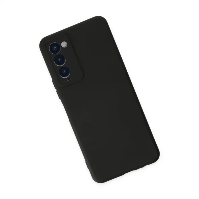 BUĞZ Tecno Camon 18 Kılıf Nano İçi Kadife Silikon - Siyah