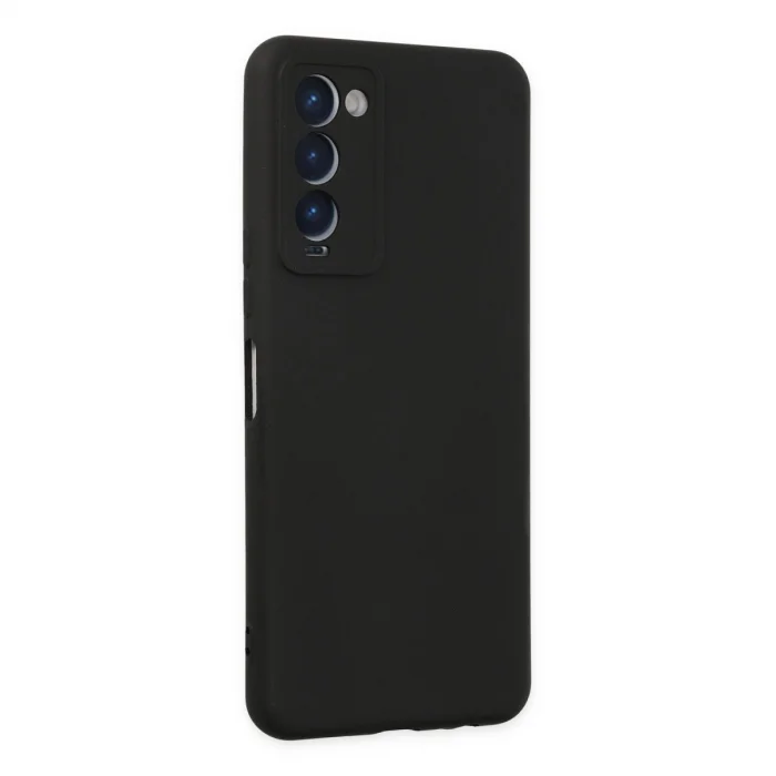 BUĞZ Tecno Camon 18 Kılıf Nano İçi Kadife Silikon - Siyah