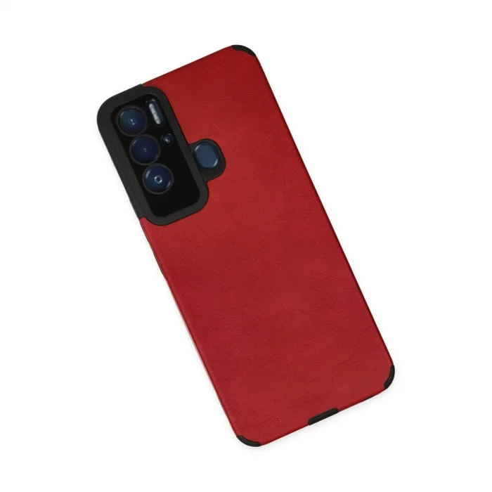 BUĞZ Tecno Pova Neo Kılıf Loop Deri Silikon - Kırmızı