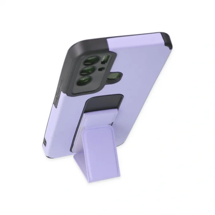BUĞZ Tecno Pova Neo Kılıf Mega Standlı Silikon - Lila