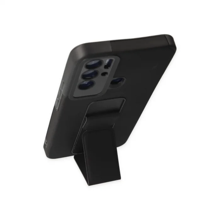 BUĞZ Tecno Pova Neo Kılıf Mega Standlı Silikon - Siyah