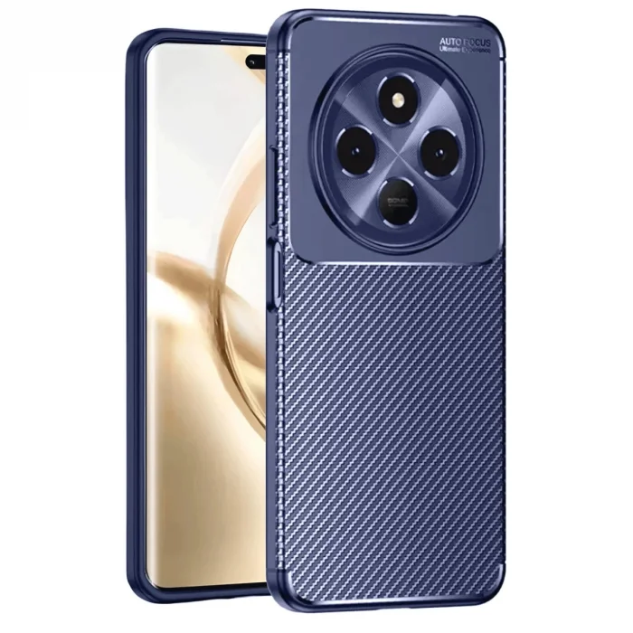 BUĞZ Tecno Spark 30 Kılıf Auto Focus Karbon Kapak - Lacivert