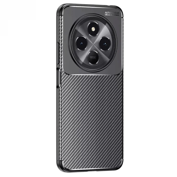 BUĞZ Tecno Spark 30 Kılıf Auto Focus Karbon Kapak - Siyah