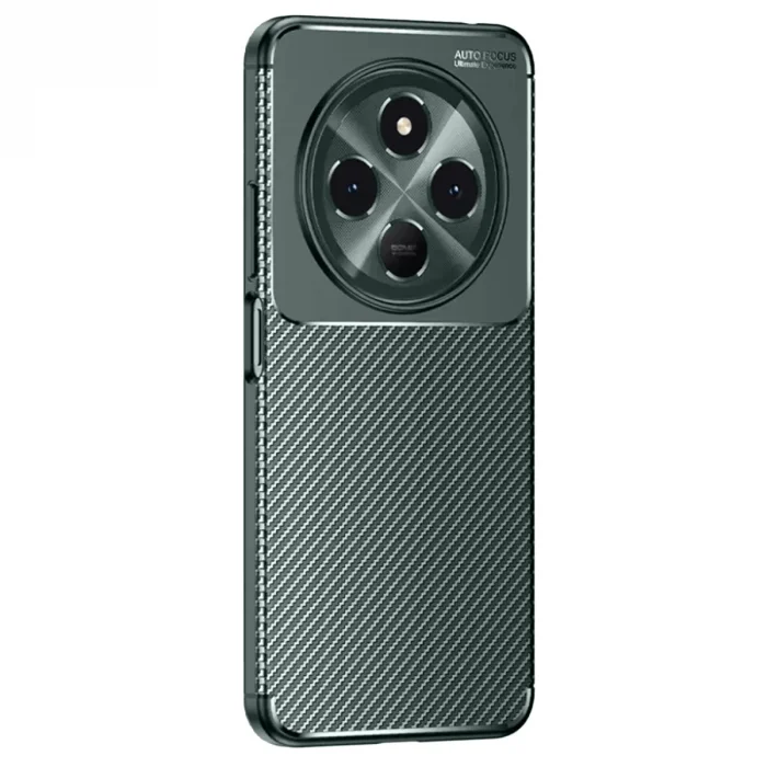 BUĞZ Tecno Spark 30c Kılıf Auto Focus Karbon Kapak - Koyu Yeşil