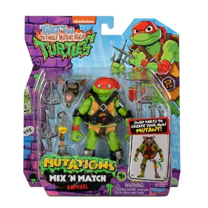 BUĞZ Teenage Mutant Ninja Turtles Mutations Mix N Match Raphael Figürü