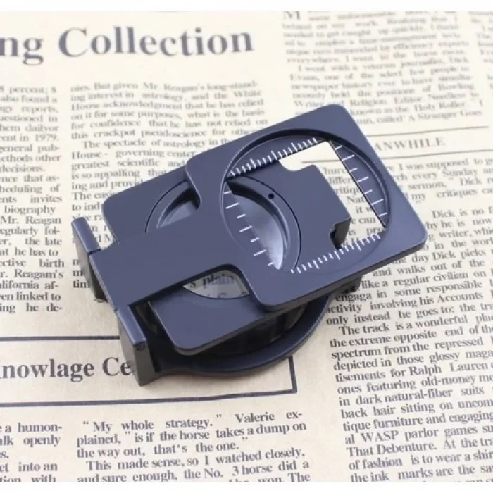 BUĞZ Tekstilciler Için  Kumaş Kontrolü Büyüteç,katlanan, Metal 15x Büyütme