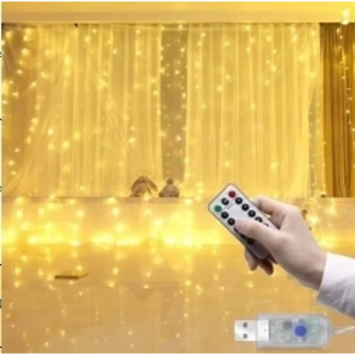 BUĞZ Tel Perde Led 3*3m 300 Led Gün Işığı